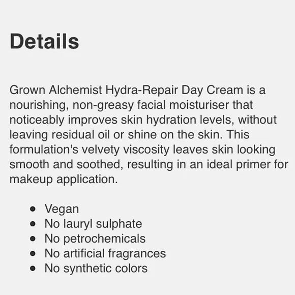 NEW Grown Alchemist Hydra-Repair Day Cream